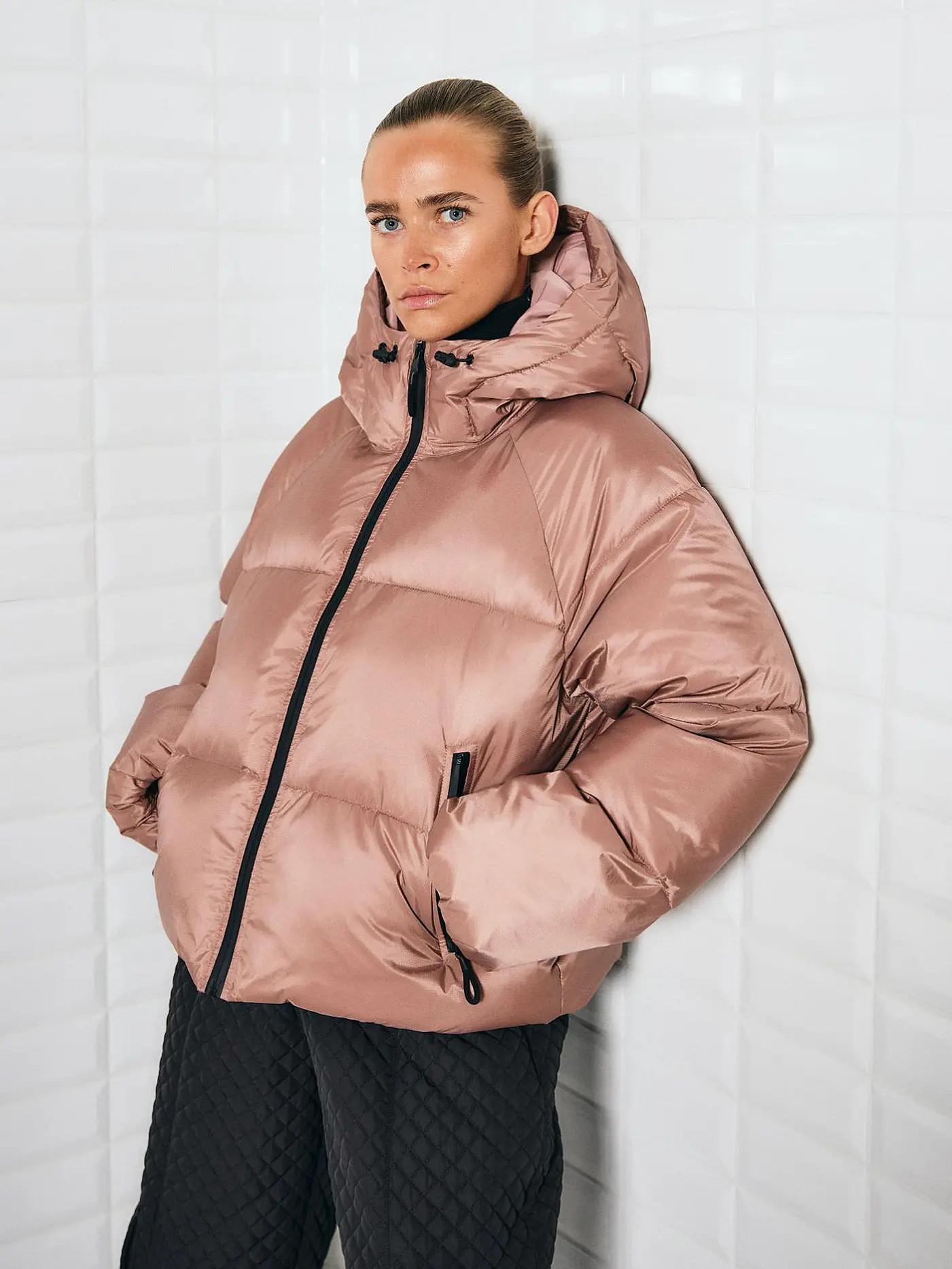 WITHBLACK | Daunensteppjacke EMMA | rosa