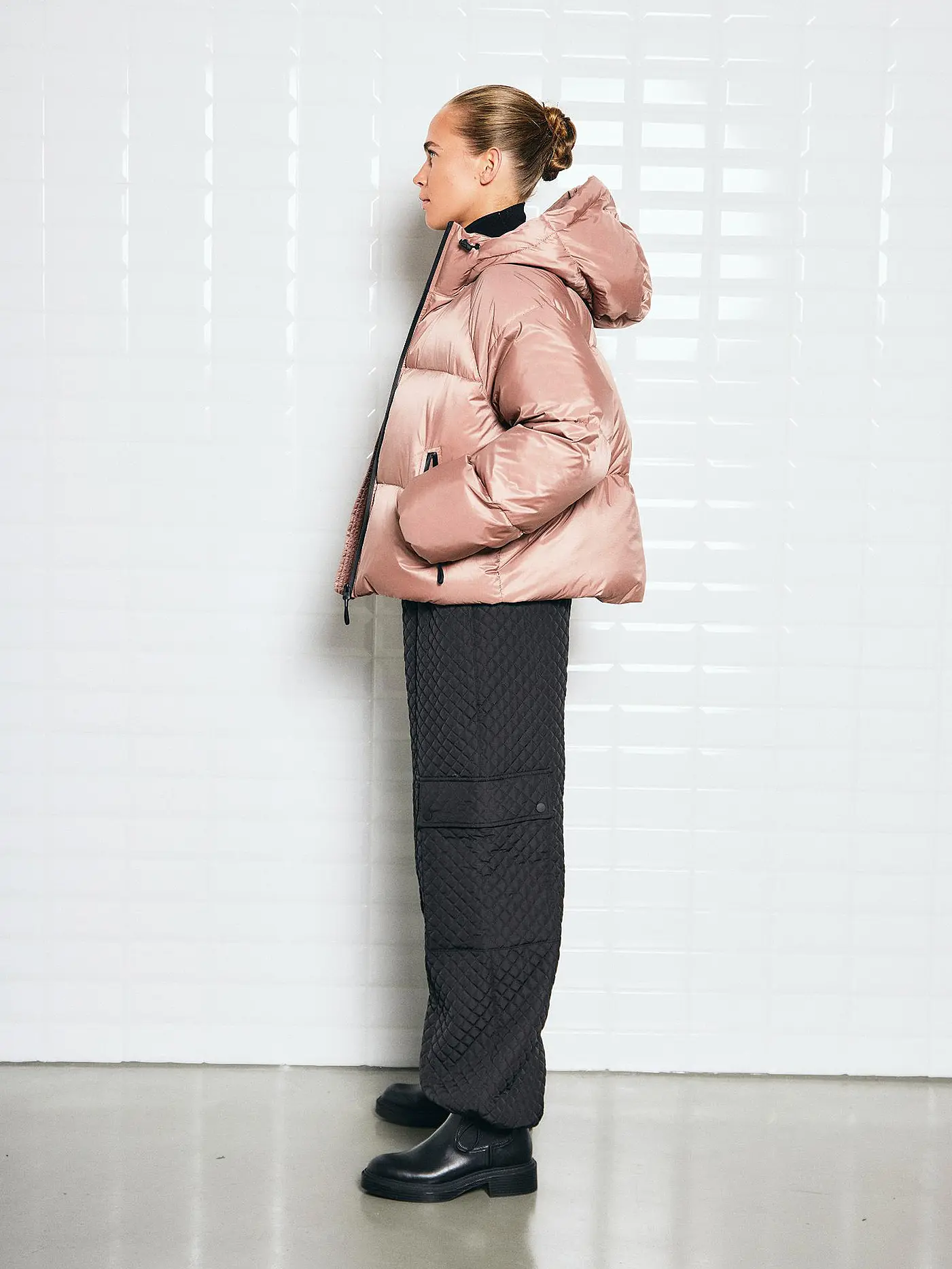 WITHBLACK | Daunensteppjacke EMMA | rosa