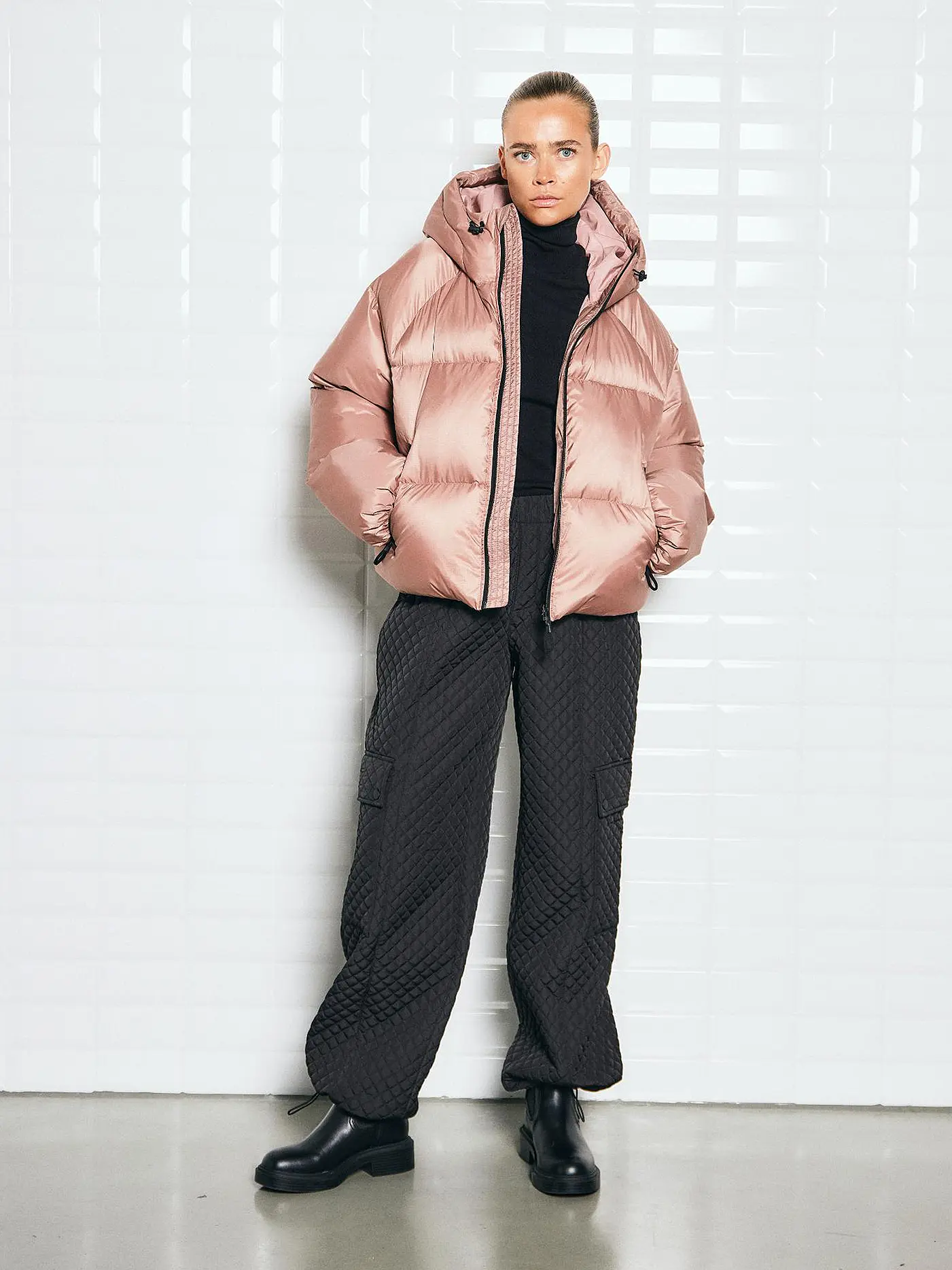 WITHBLACK | Daunensteppjacke EMMA | rosa