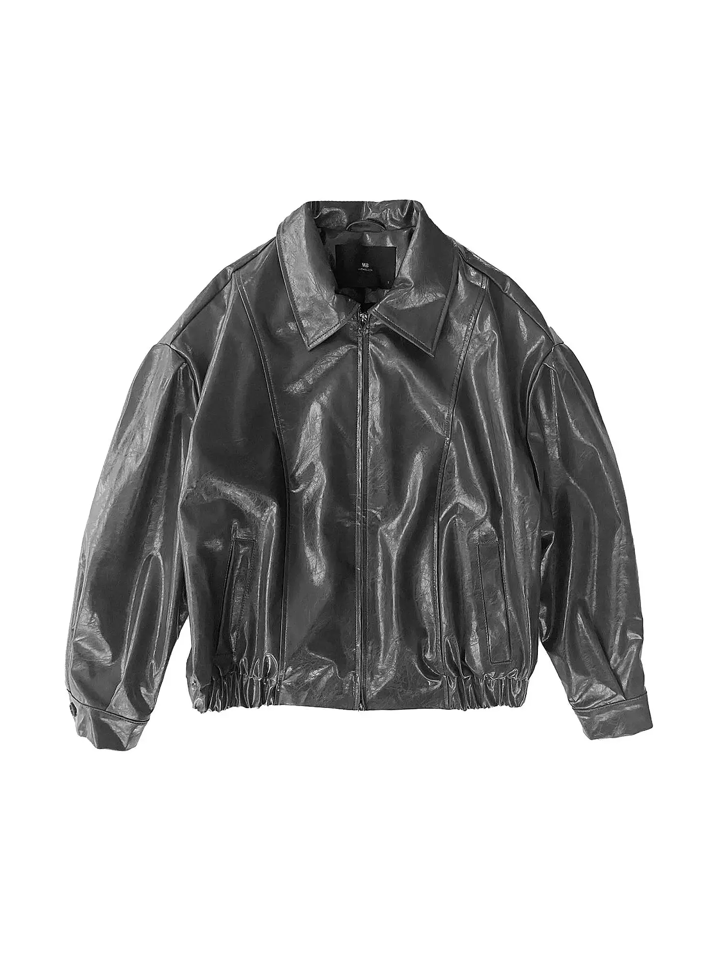 WITHBLACK | Jacke aus Lederimitat GILIAN | grau