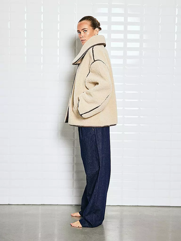 WITHBLACK | Jacke in Felloptik DAJANA | creme