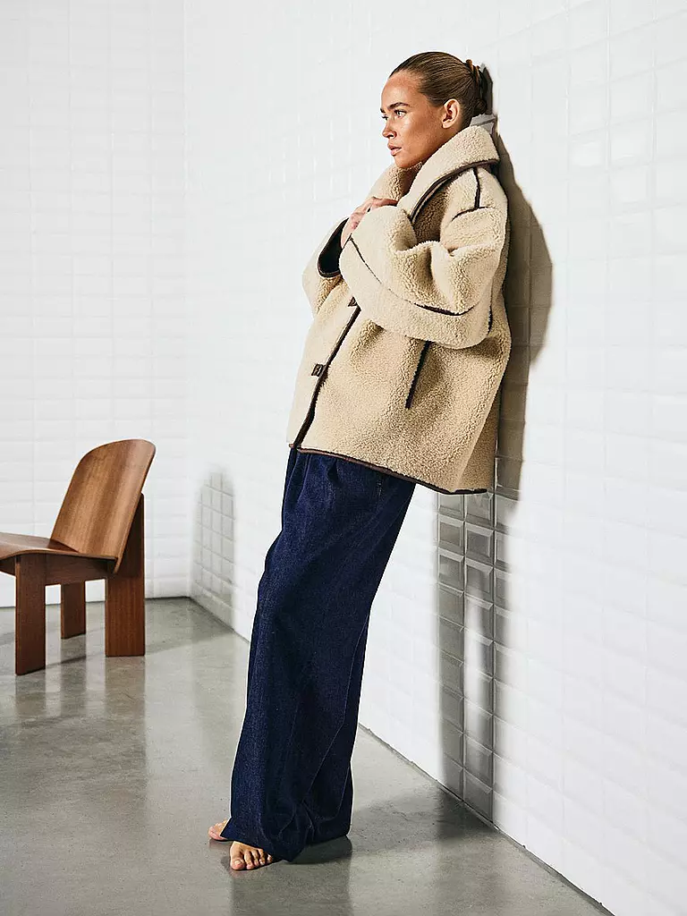 WITHBLACK | Jacke in Felloptik DAJANA | creme