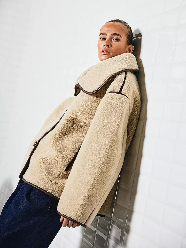 WITHBLACK | Jacke in Felloptik DAJANA | creme