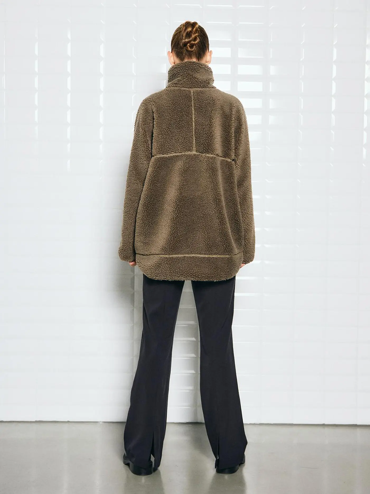 WITHBLACK | Jacke in Felloptik PILE | hellbraun
