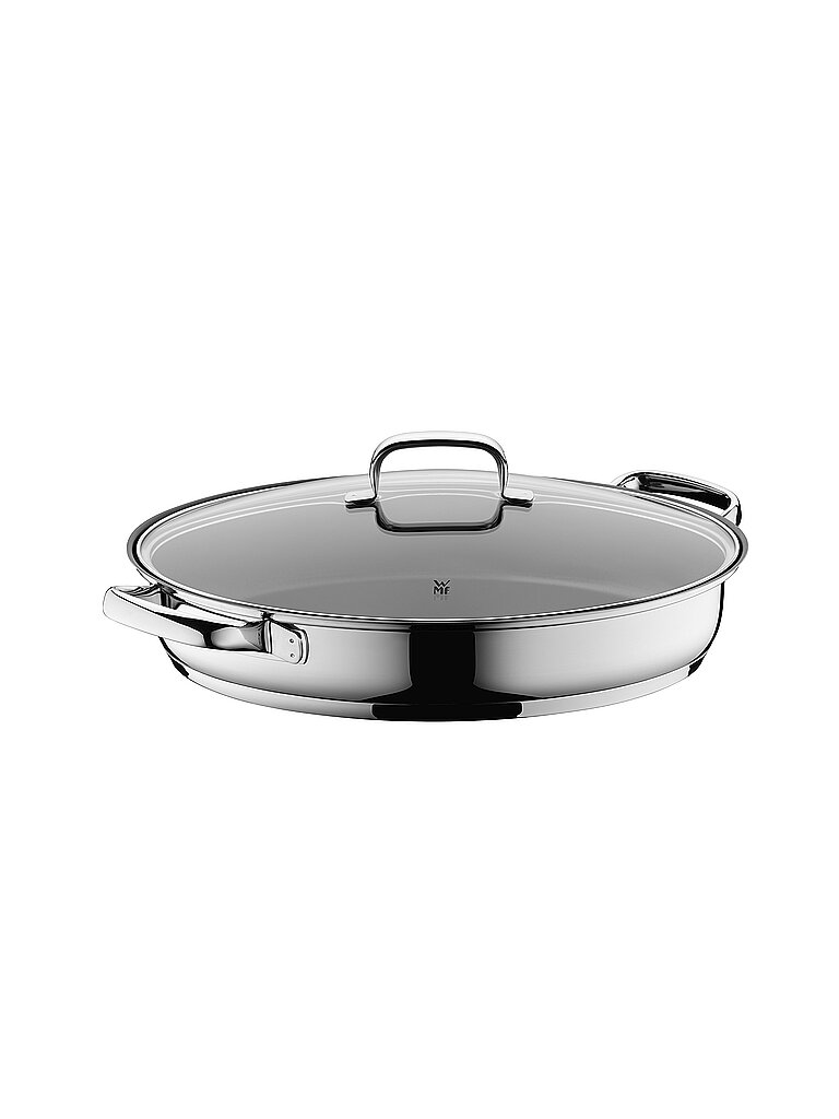 WMF Schmorpfanne/ Fischpfanne oval 38 x 26 cm Cromargan silber