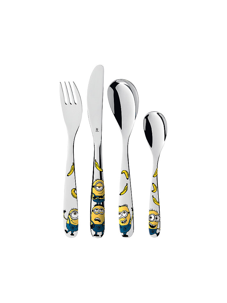 Kinderbesteck-Set 4-teilig Minions bunt baby