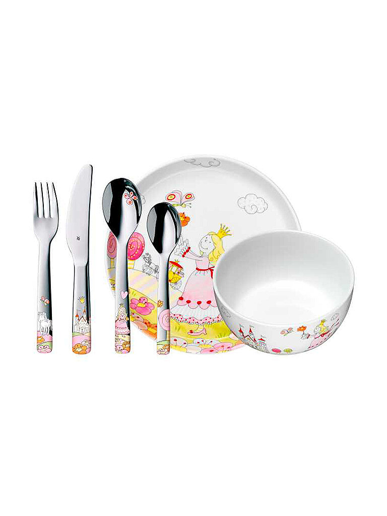 Kinder Besteck 4-teilig PRINZESSIN ANNELI Cromargan/Bunt bunt baby