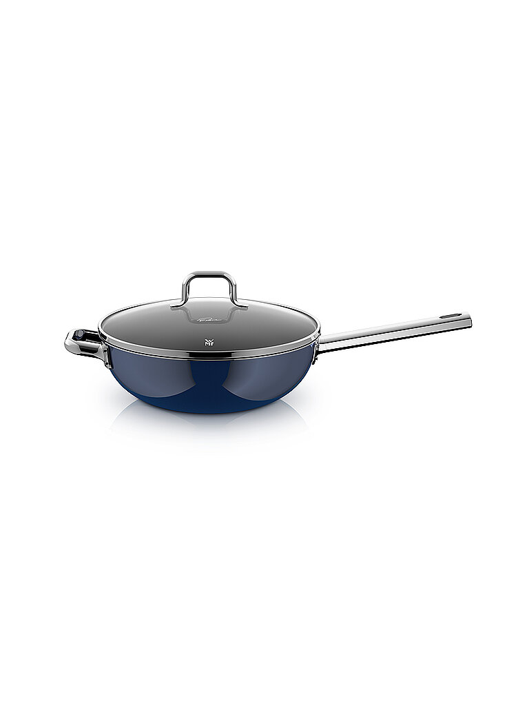 WMF Wok mit Deckel FUSIONTEC MINERAL PRO 28cm Tim Raue Dunkelblau  dunkelblau