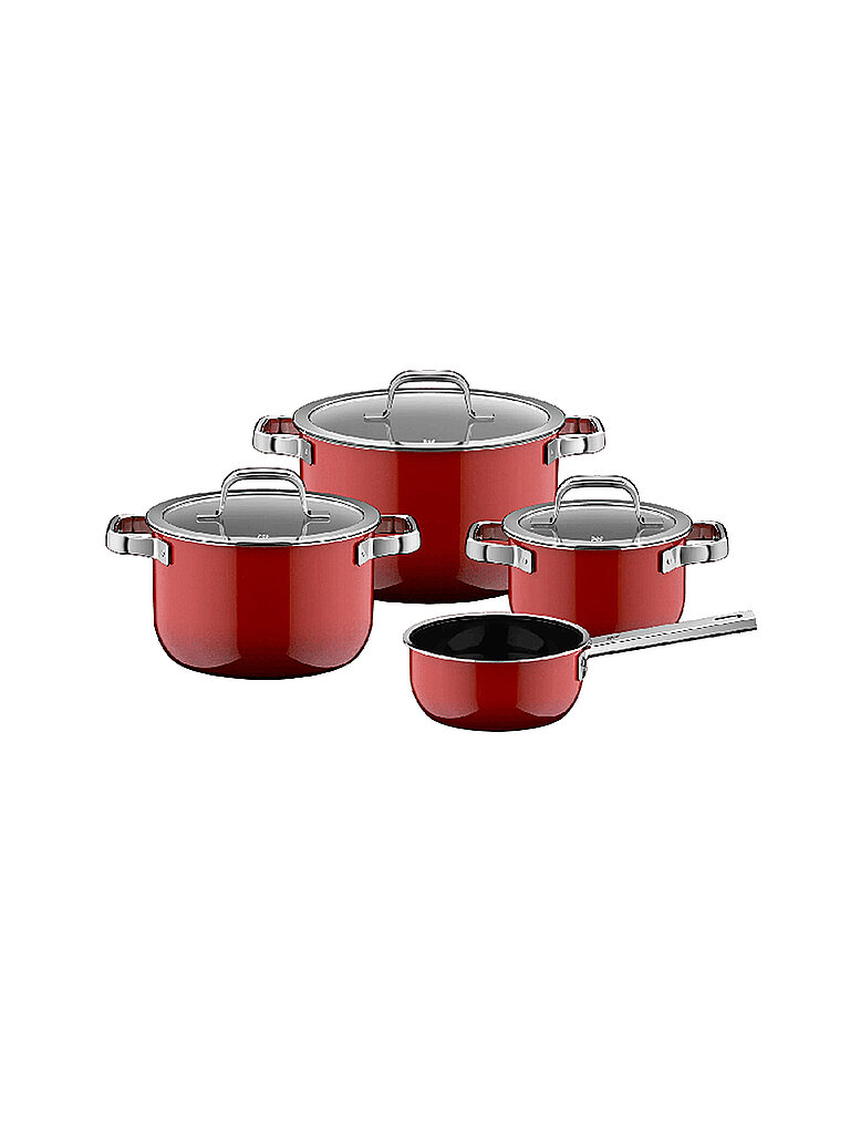WMF Kochtopf Set 4tlg. FUSIONTEC MINERLA PRO Passion Red dunkelrot