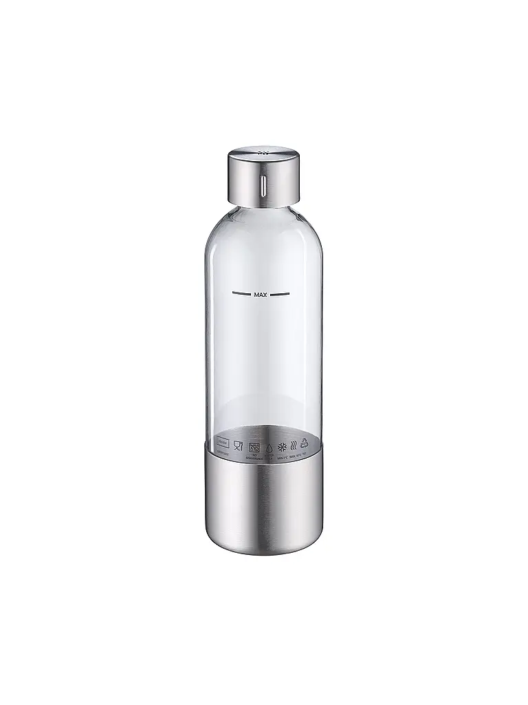 WMF | Element One Flasche für Wassersprudler 0,85l  PET/Edelstahl  | Transparent
