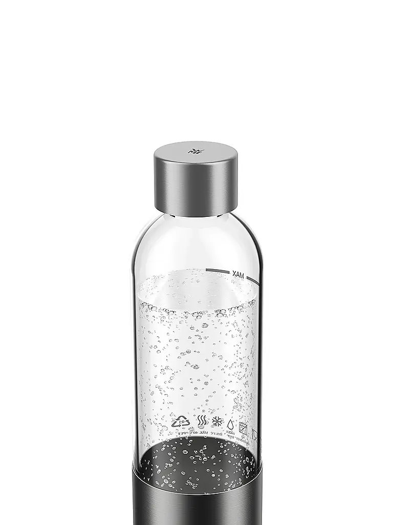 WMF | Element One Flasche für Wassersprudler 0,85l  PET/Edelstahl  | Transparent
