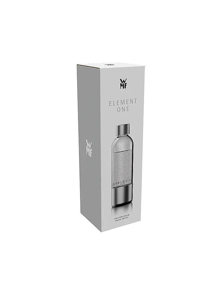 WMF | Element One Flasche für Wassersprudler 0,85l  PET/Edelstahl  | Transparent