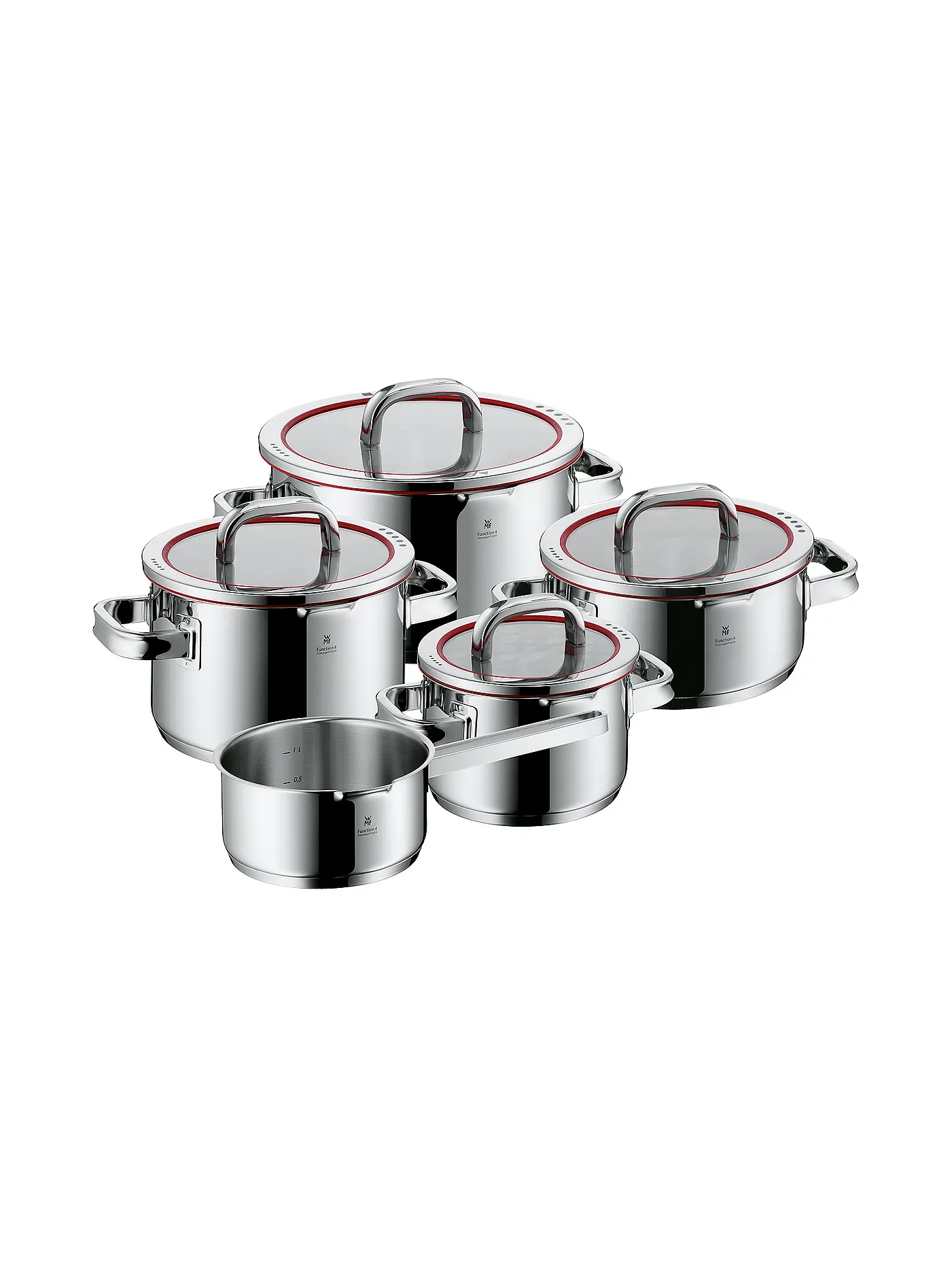 WMF | Function 4 Topf Set 5tlg Cromargan | silber