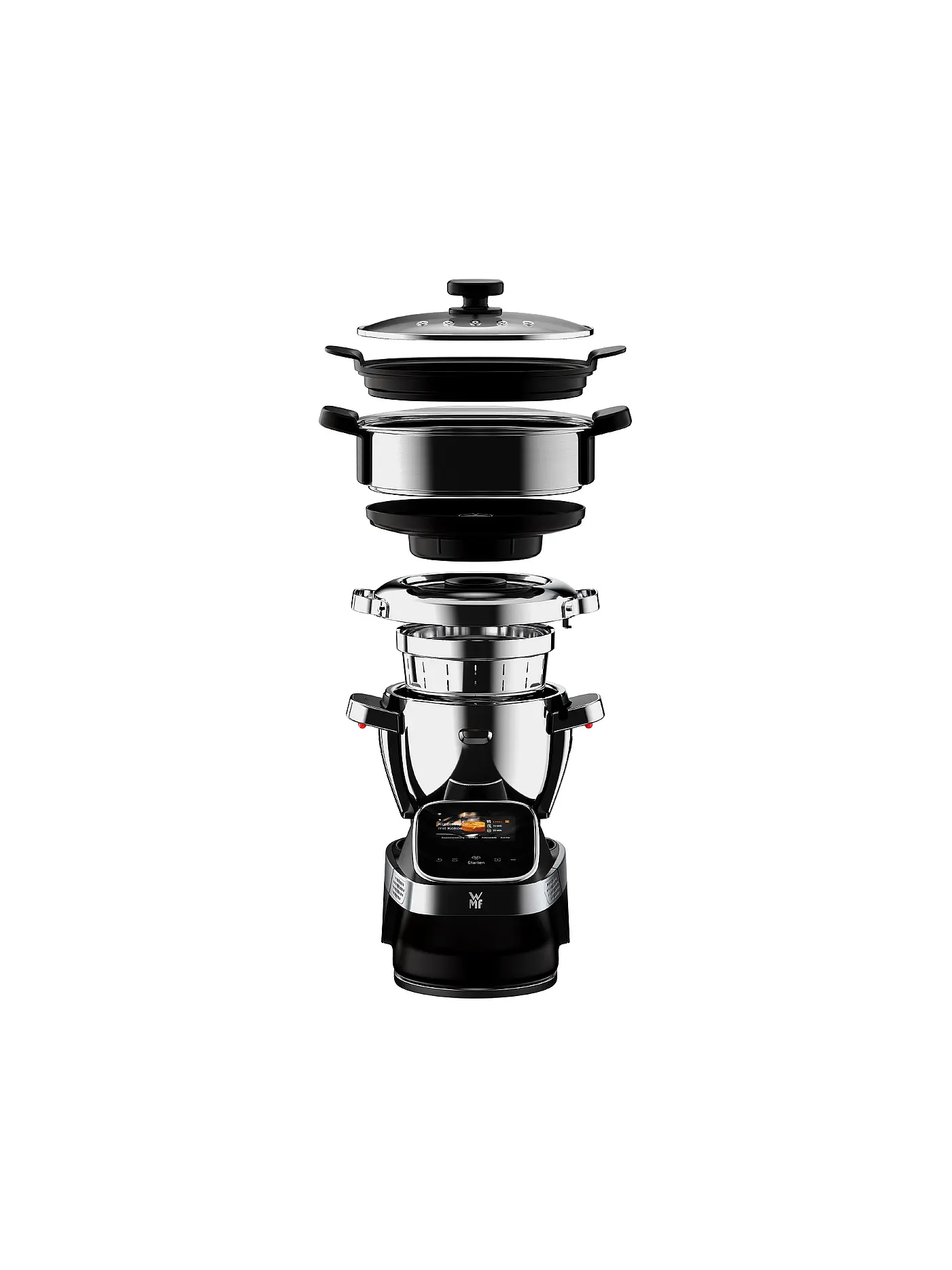 WMF | Küchenmaschine mit Kochfunktion AVANTGARDE Cromarg.Schwarz | silber