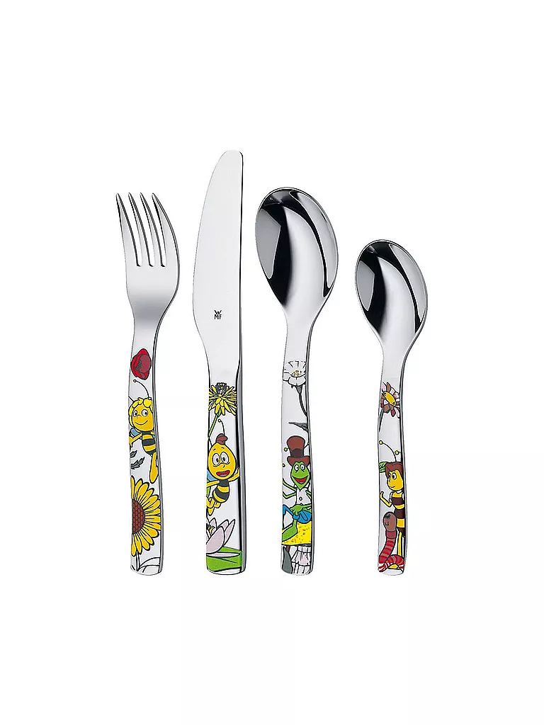 WMF | Kinderbesteck-Set 4-teilig Biene Maja | silber