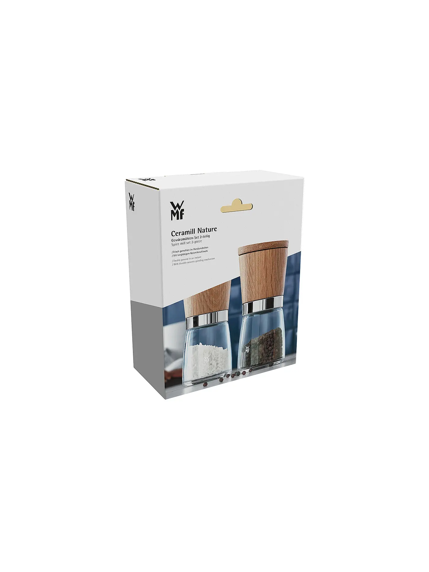 WMF | Nature Ceramill Gewürzmühlen-Set 2-teilig 13,8cm | braun