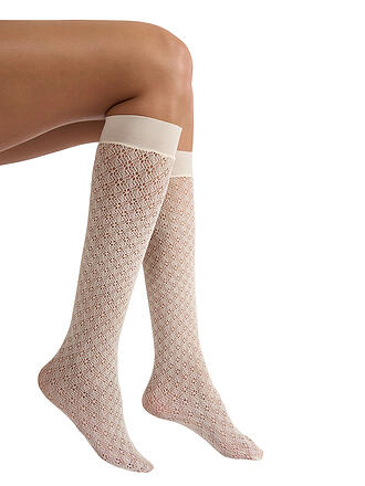 WOLFORD | Kniestrümpfe BLOSSOM buttercream