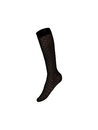 WOLFORD | Kniestrümpfe BLOSSOM black