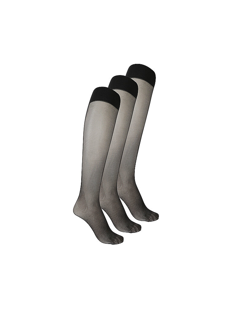 WOLFORD Kniestrümpfe 3er Pkg. black  schwarz | S