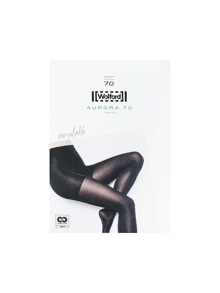 WOLFORD Strumpfhose Aurora 70 Navy Opal blau | M