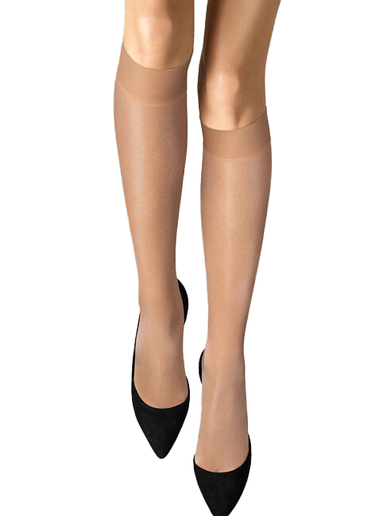 WOLFORD Kniestrümpfe Satin Touch 20 den Gobi beige | M