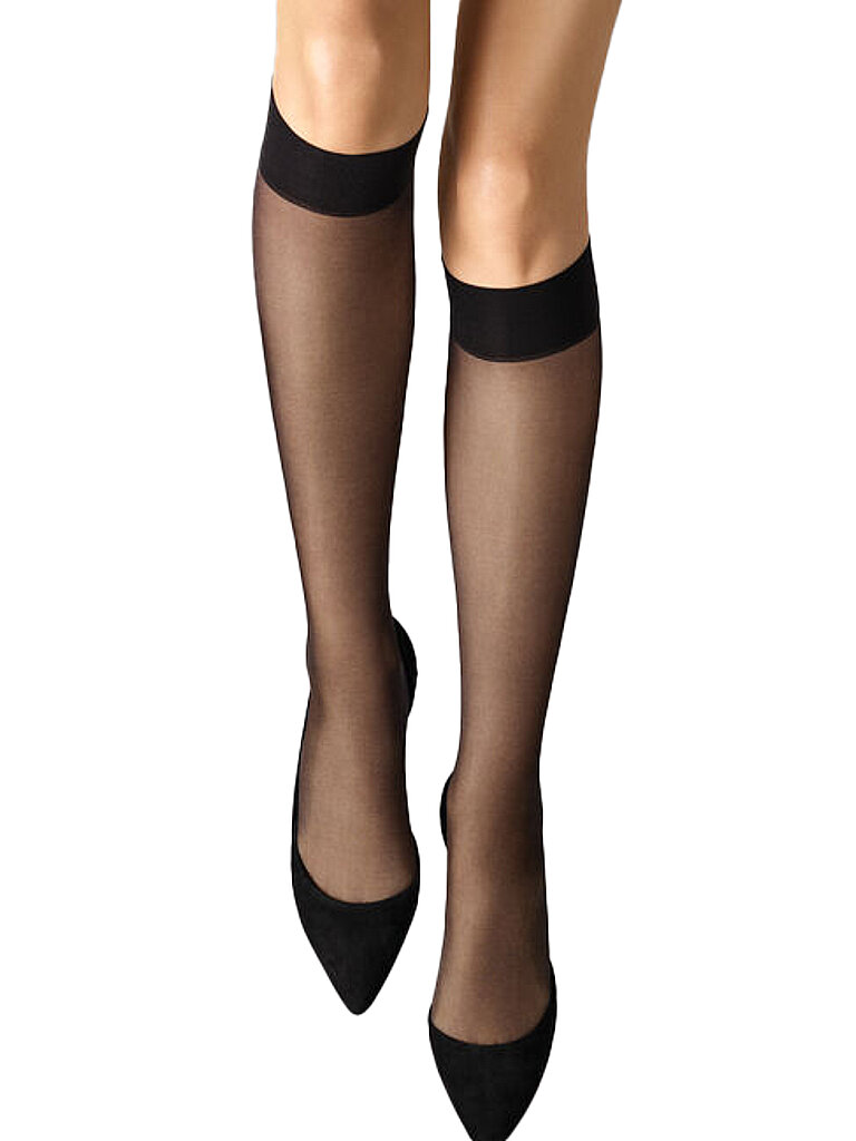 WOLFORD Kniestrümpfe Satin Touch 20 den Black schwarz | M