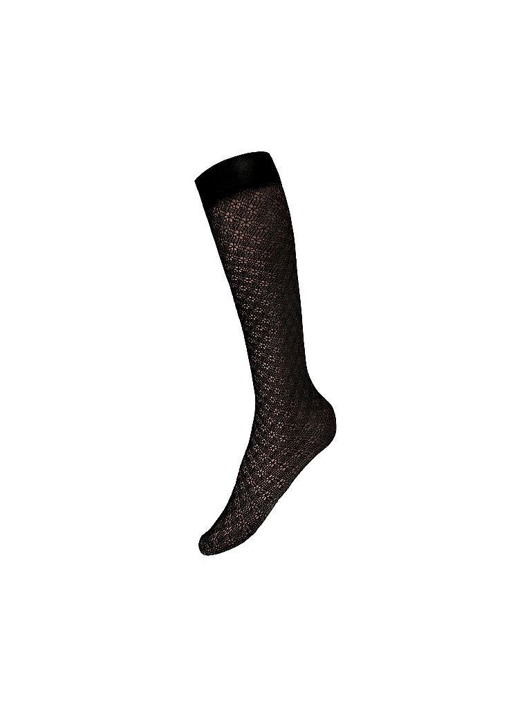 WOLFORD Kniestrümpfe BLOSSOM black schwarz | S
