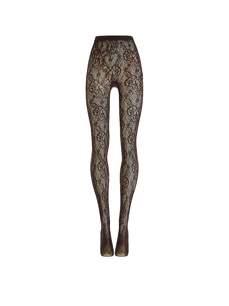 WOLFORD Modestrumpfhose INFINITE ROSE NET dark wood braun | L