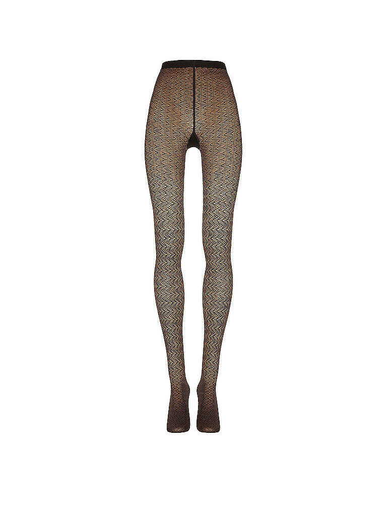 WOLFORD Modestrumpfhose WAVE 25 roasted tea / black grau | S