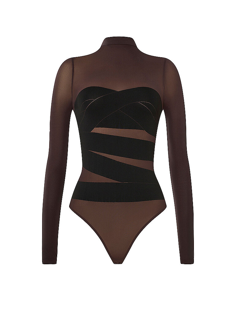WOLFORD Body INFINITE WRAP dark wood / black braun | S