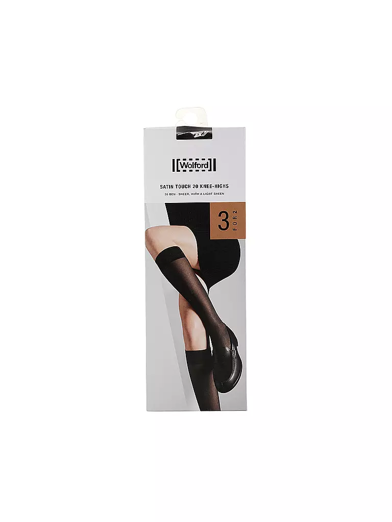 WOLFORD | Kniestrümpfe 3er Pkg. black  | schwarz