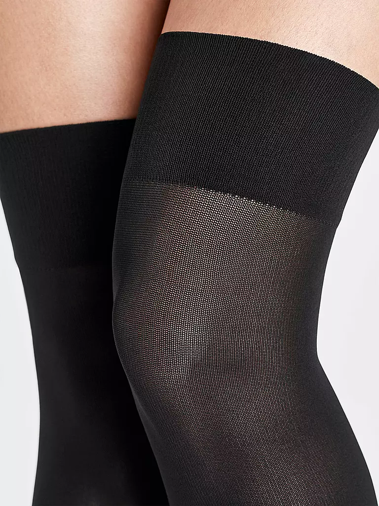 WOLFORD | Kniestrümpfe Overknees Velvet 80 Black | schwarz