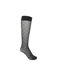WOLFORD | Kniestrümpfe SHEER PATTERN 30 DEN fairly light  | schwarz