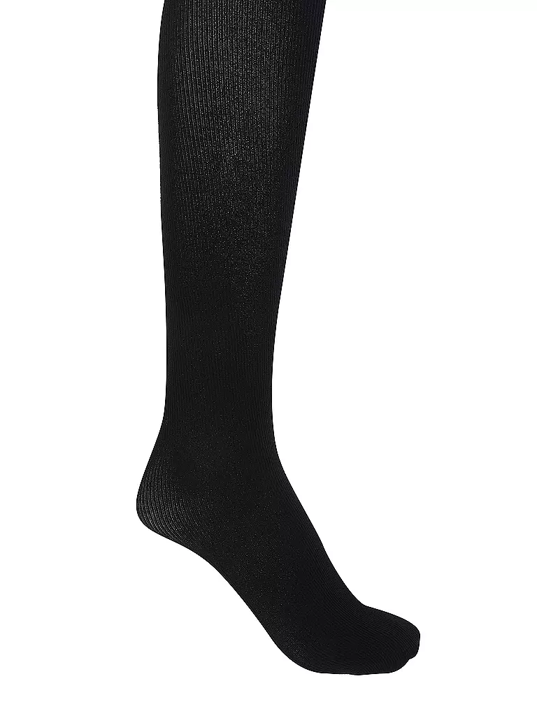 WOLFORD | Modestrumpfhose Mary Cotton Rib Black | schwarz