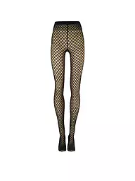 WOLFORD | Modestrumpfhose VELVET NET ILLUSION Fairly Light/White  | schwarz
