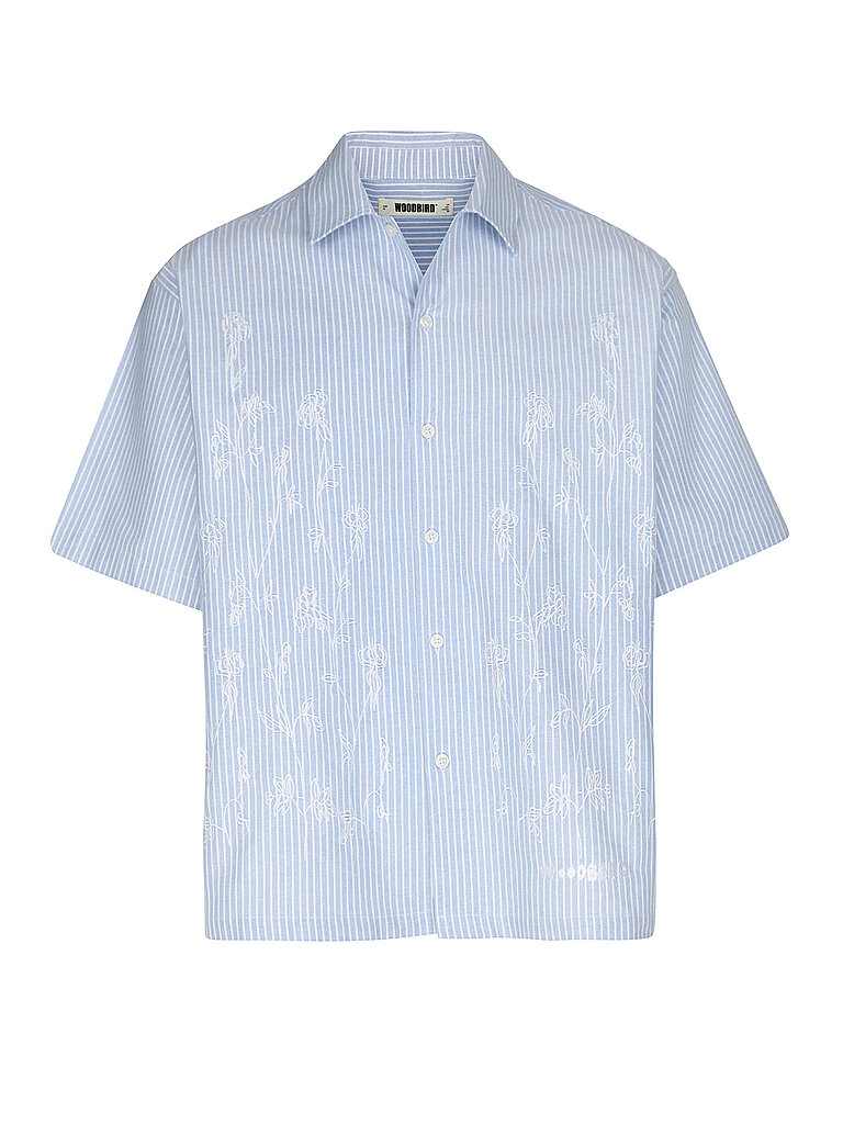 Hemd WBWANG OX FLOWER hellblau XXL herren