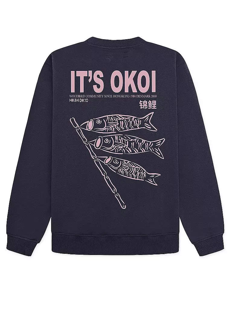 WOODBIRD | Sweater WBCANE KOI | dunkelblau