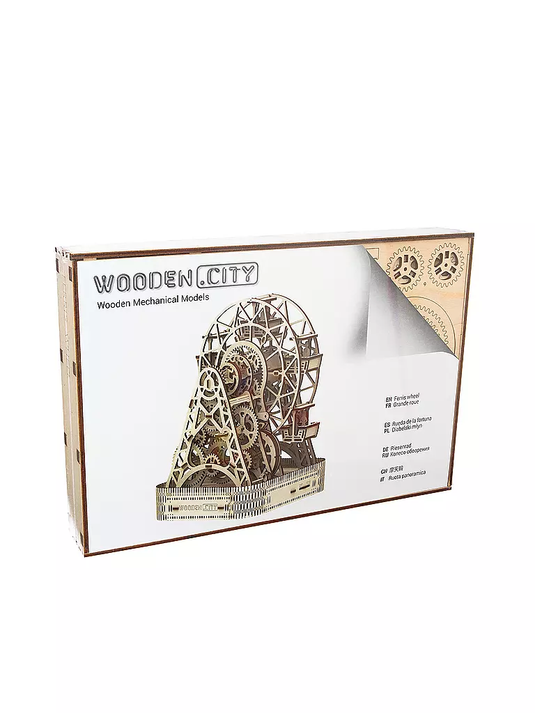 WOODEN CITY | Holz 3D Bausatz - Ferris Wheel (Riesenrad) | keine Farbe