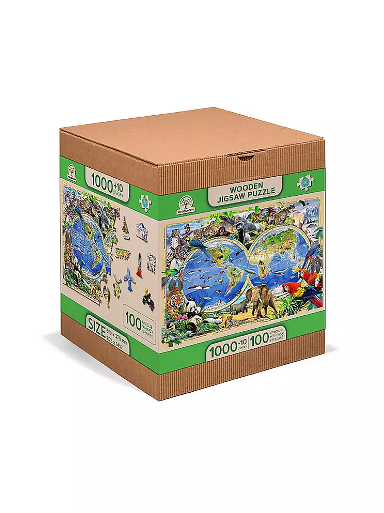 WOODEN CITY | Puzzle - Animal Kingdom Map – 1010 Teile | keine Farbe
