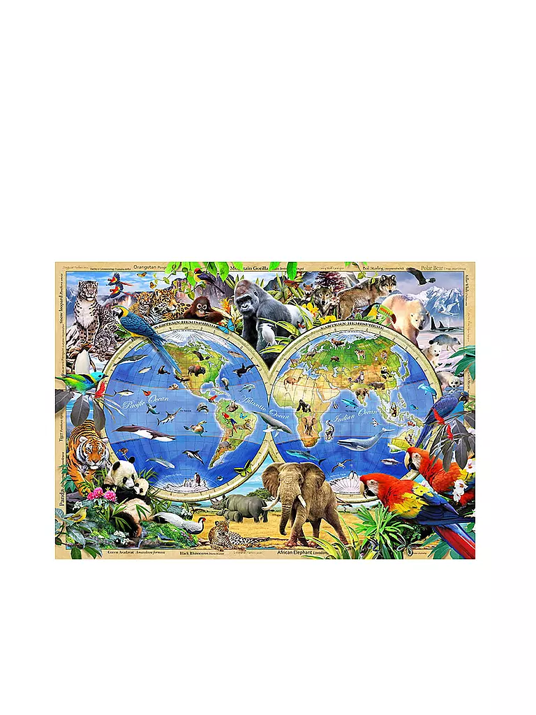 WOODEN CITY | Puzzle - Animal Kingdom Map – 1010 Teile | keine Farbe