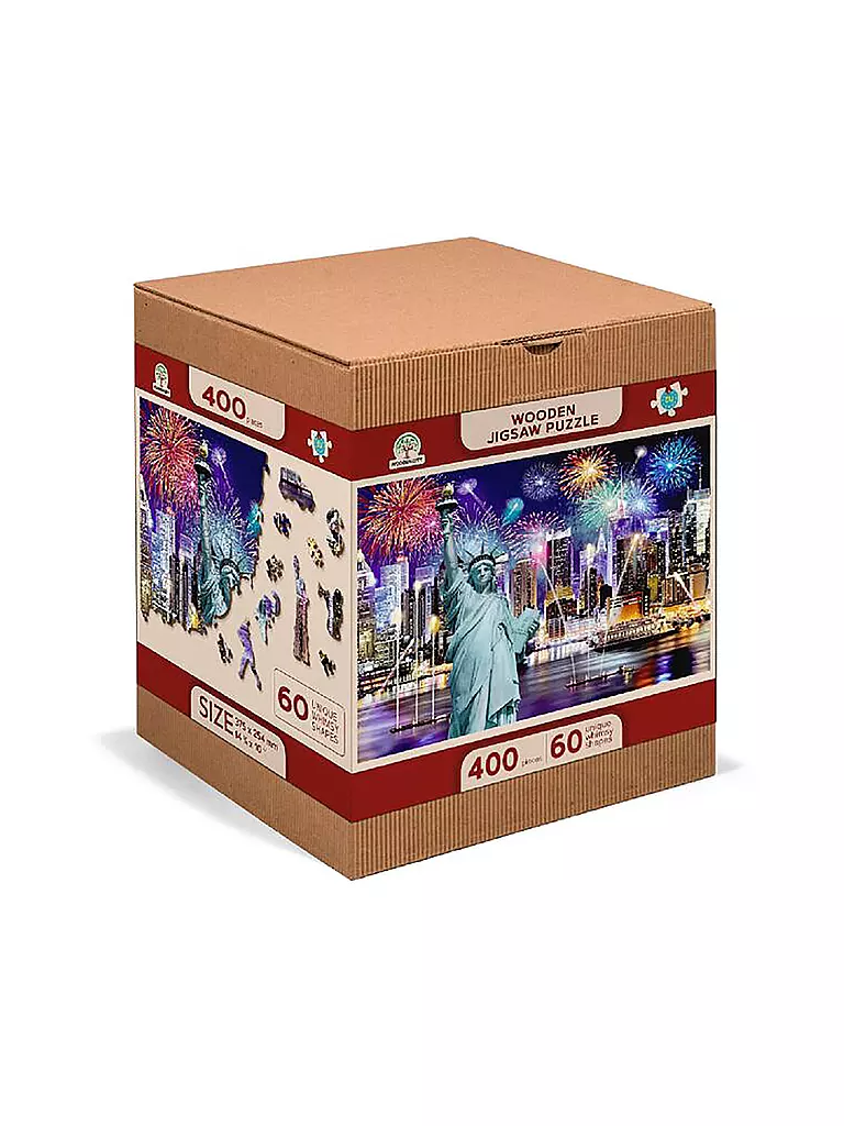 WOODEN CITY | Puzzle - New York by Night 400 Teile | keine Farbe
