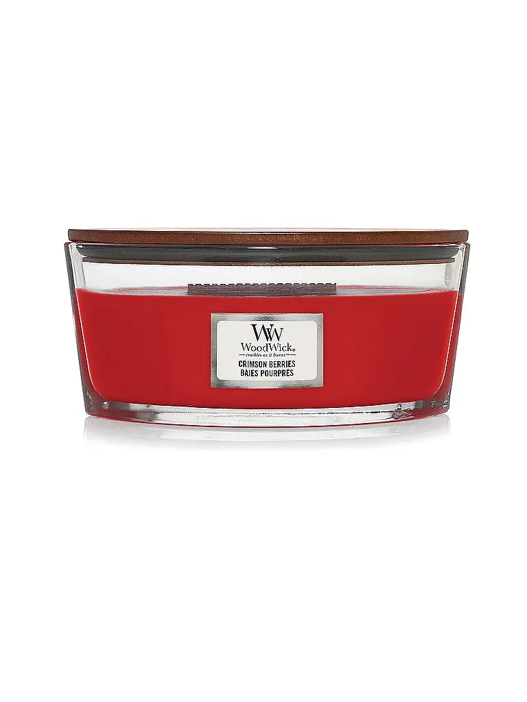 WOODWICK | Ellipsenkerze Knisterdocht 454g Crisom Berries  | Rot
