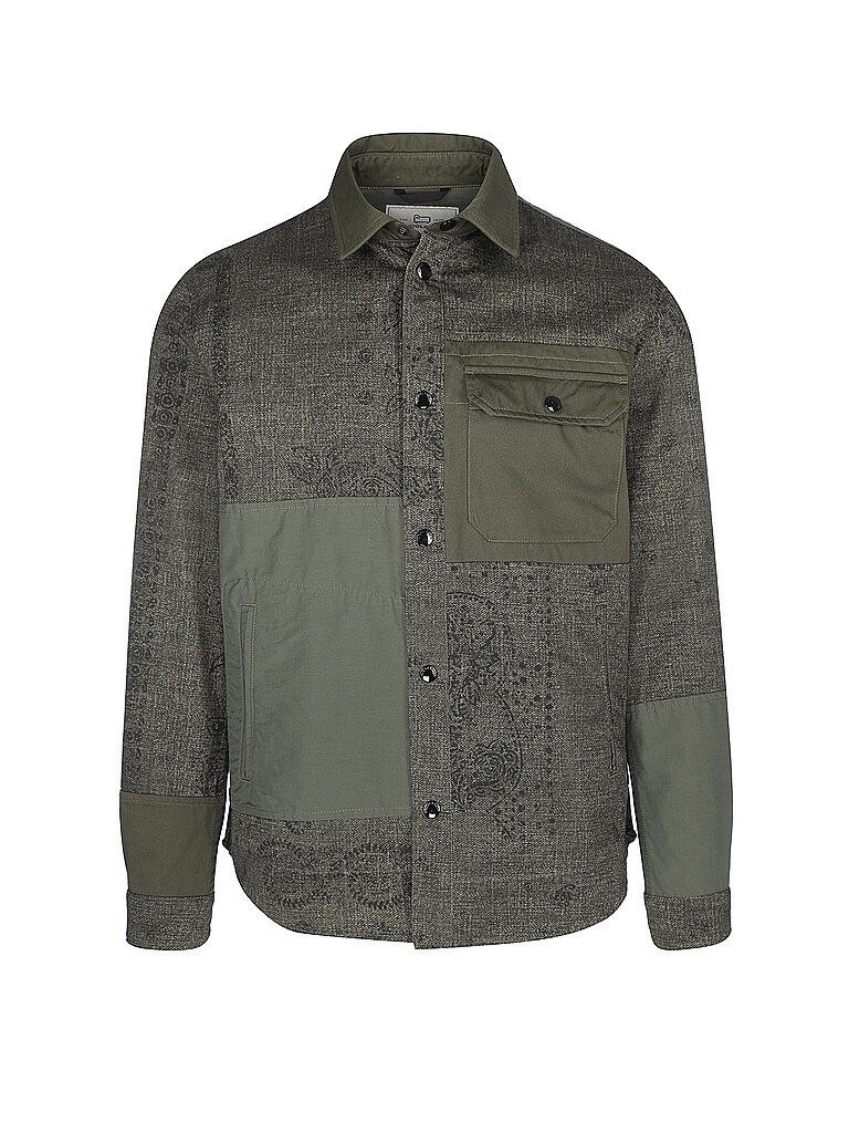 WOOLRICH Overshirt Ranger Paisley grün | M