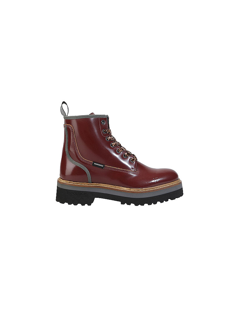 WOOLRICH Schnürboots ABRASIVATO dunkelrot | 41