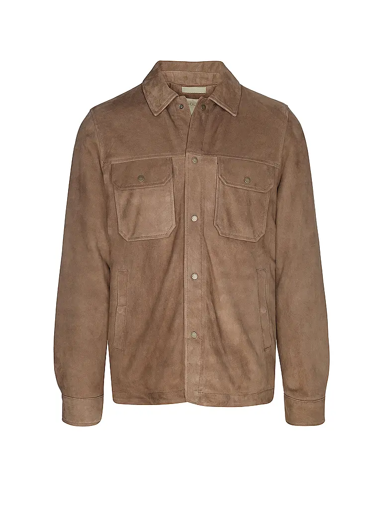 WOOLRICH | Lederjacke ALASKAN  | camel
