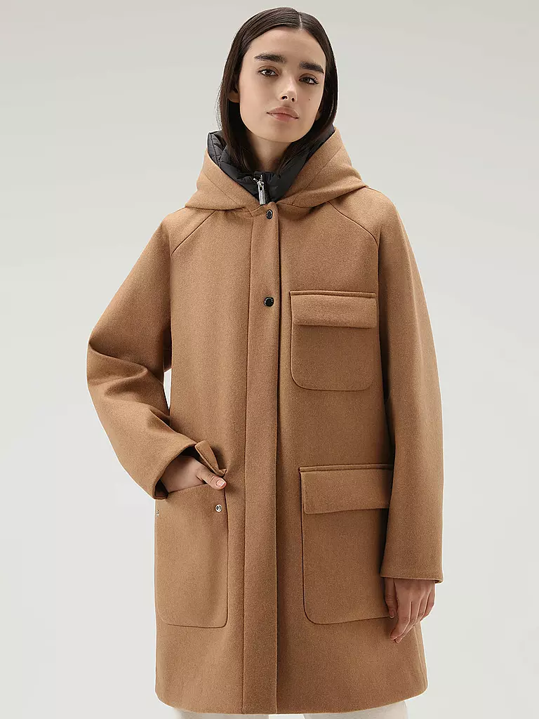 WOOLRICH | Wolljacke 2-in-1 | camel