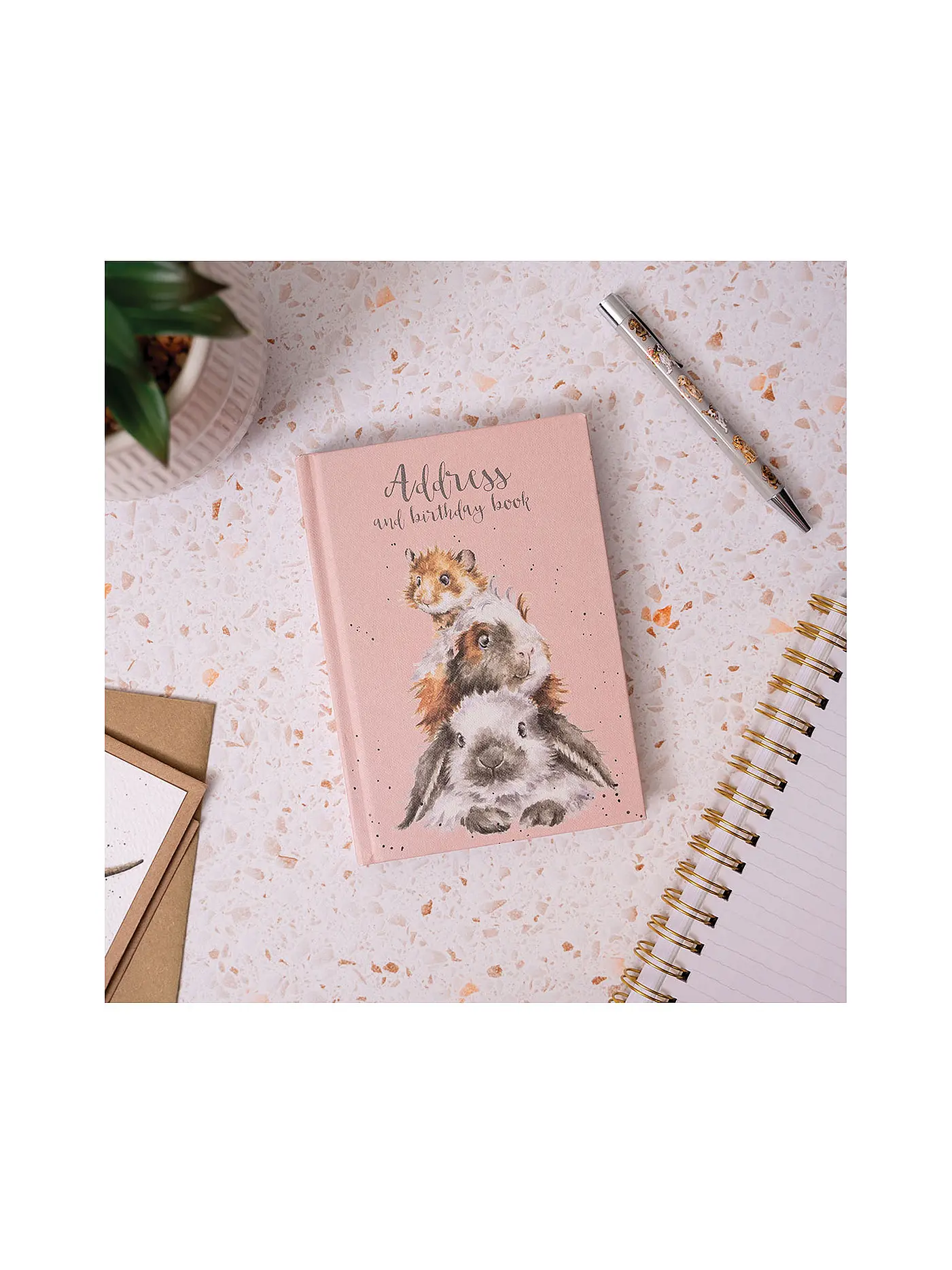 WRENDALE | Adressbuch Piggy in the Middle | rosa