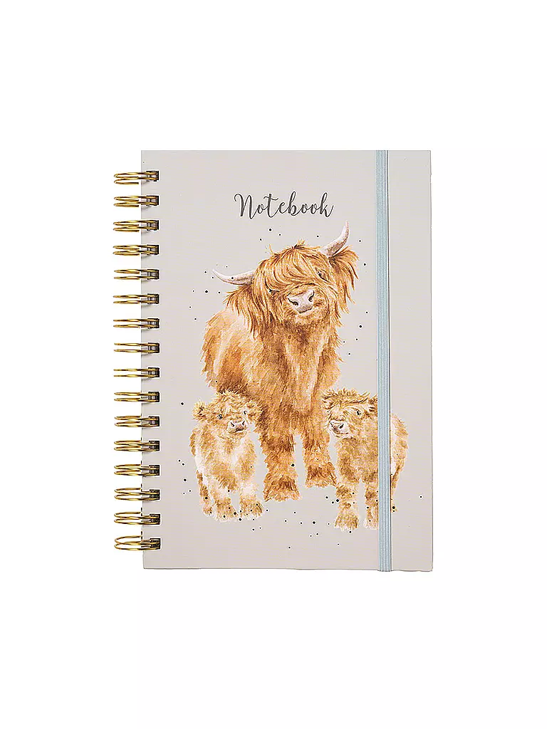 WRENDALE | Notizbuch A5  Highland Coo | hellgrau