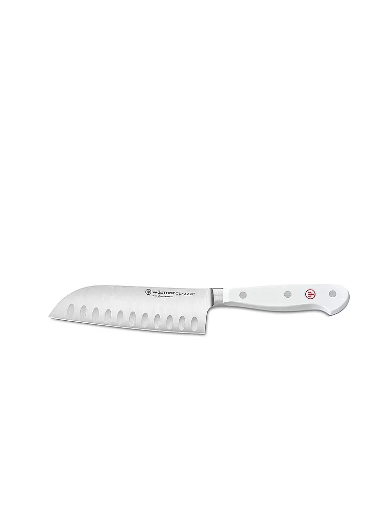 WUESTHOF | Santokumesser mit Kullenschliff 14cm Classic White | weiss