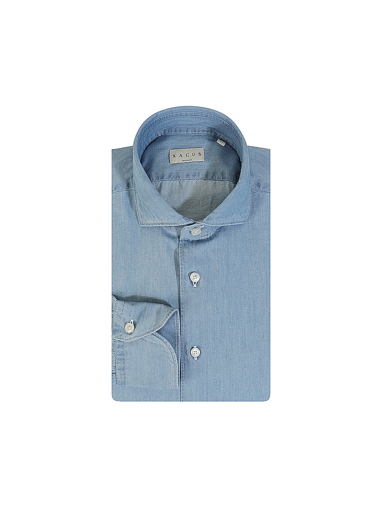 XACUS Jeanshemd Tailor Fit blau | 41